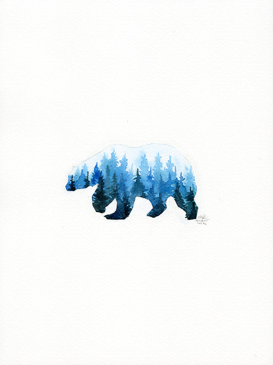 Bear Silhouette - Limited Edition Print