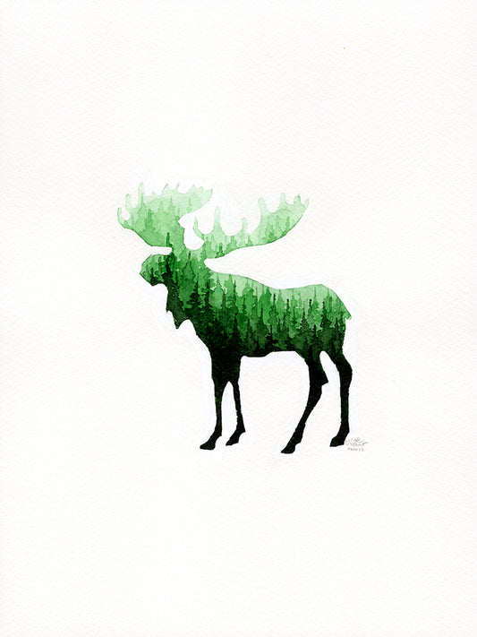 Moose Silhouette - Limited Edition Print