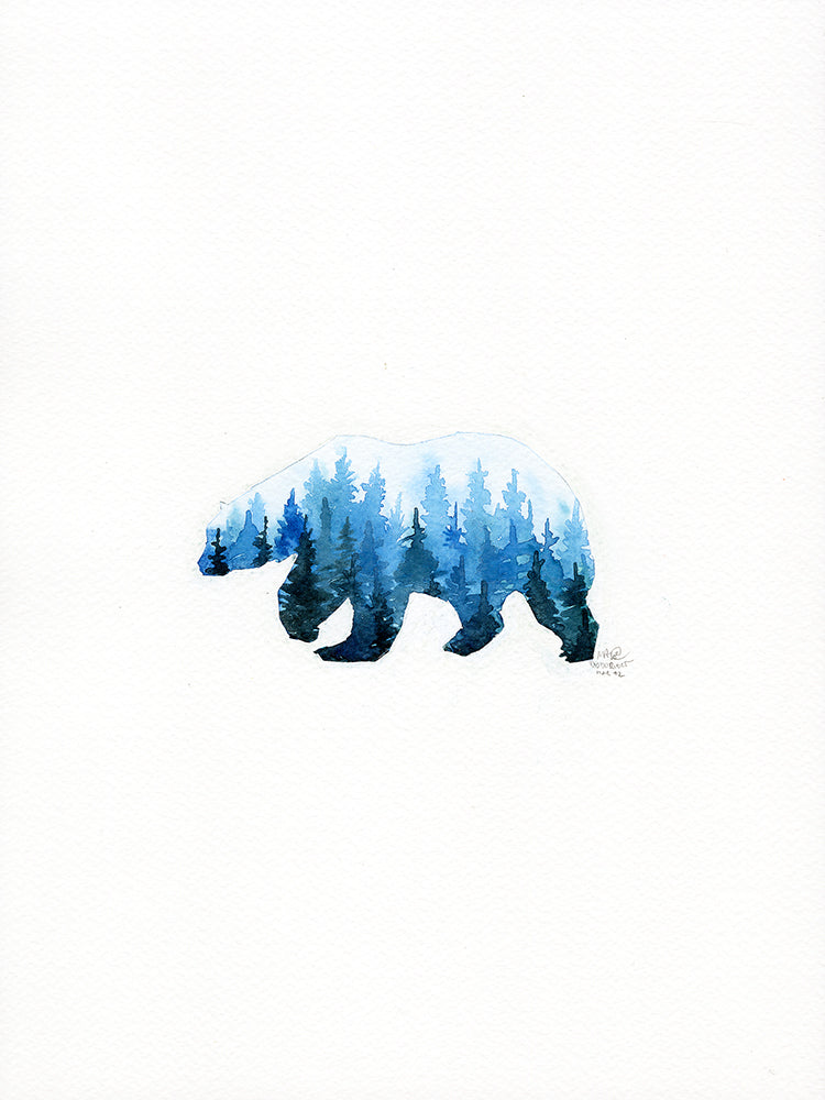 Bear Silhouette - Limited Edition Print