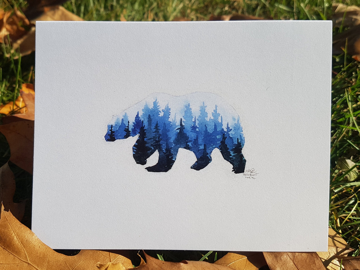 Bear Silhouette - Greeting Card