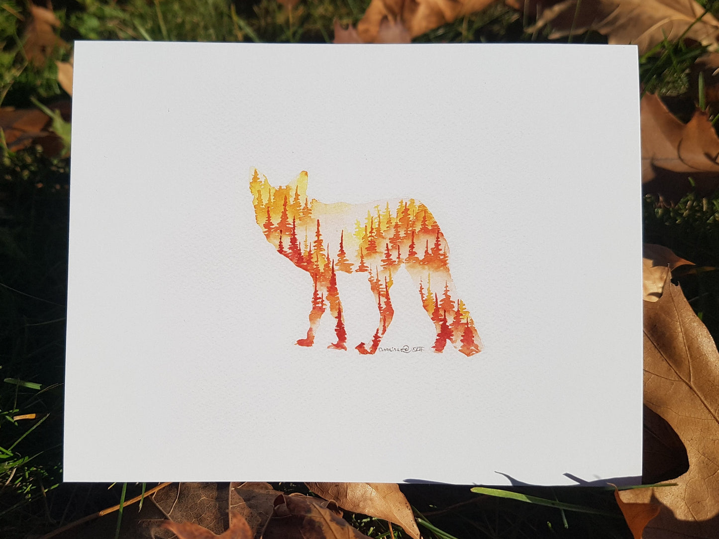 Fox Silhouette - Greeting Card