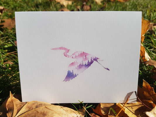 Heron Silhouette - Greeting Card