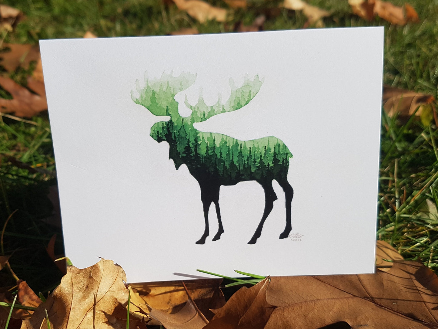 Moose Silhouette - Greeting Card